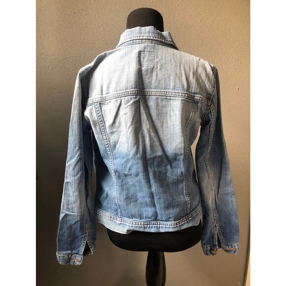 J. Crew light blue faded Jean denim jacket women's size xs extra small - Picture 3 of 7